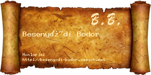 Besenyődi Bodor névjegykártya